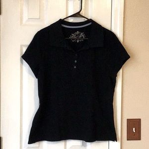 Women’s L Gloria Vanderbilt Polo shirt - black